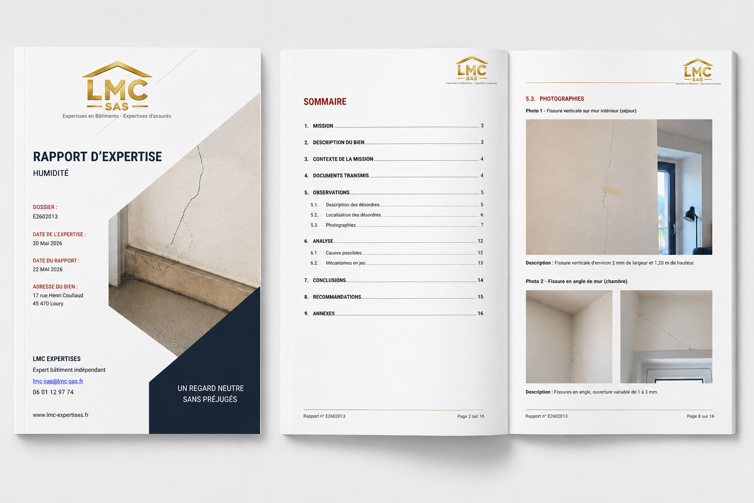 Exemple de rapport d'expertise toiture à insérer